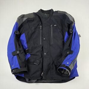 REV'IT! Motorcycle Jacket Mens Extra Large Black‎ Blue Textile Adventure Touring